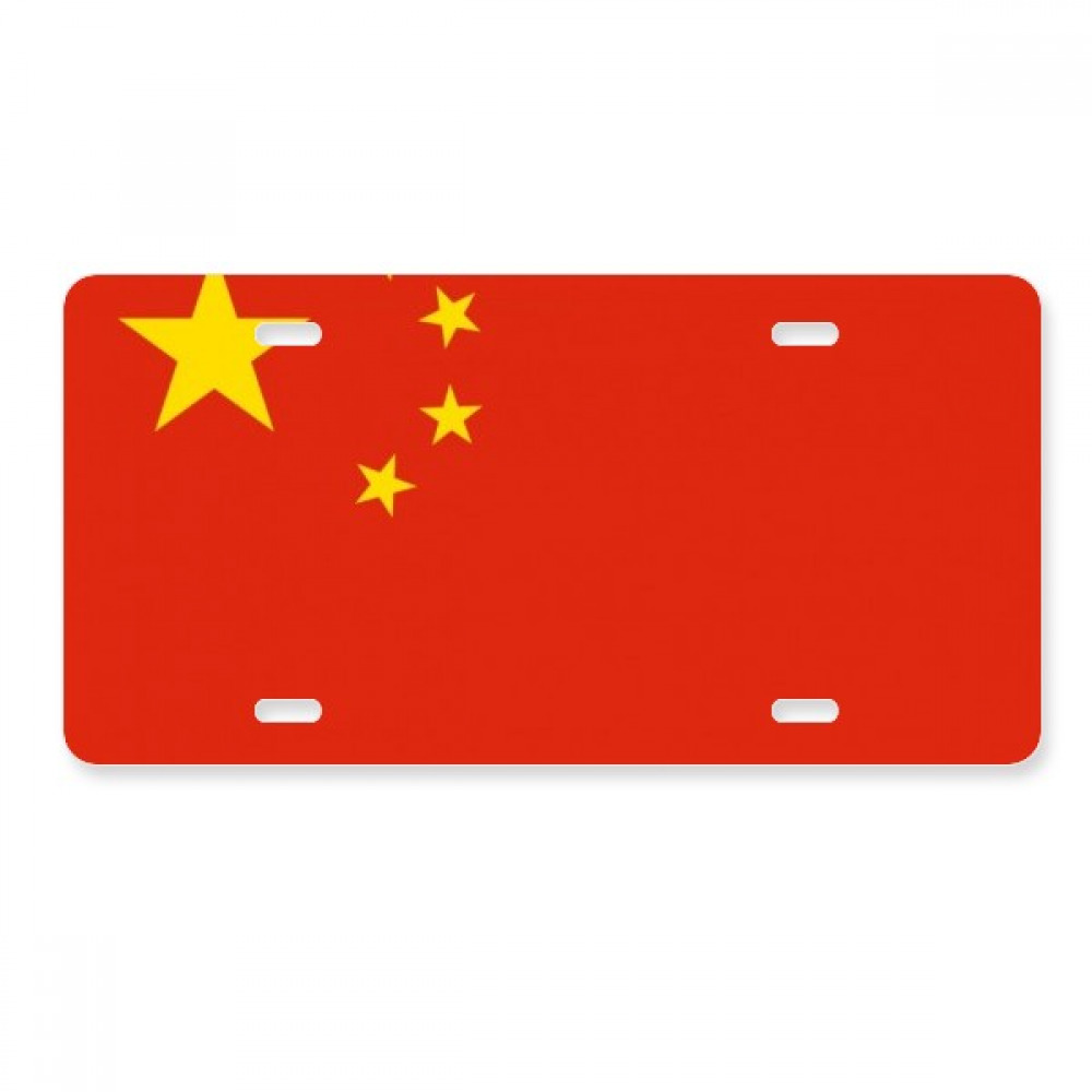 China National Flag Asia Country License Plate Decoration Stainless Automobile Steel Tag